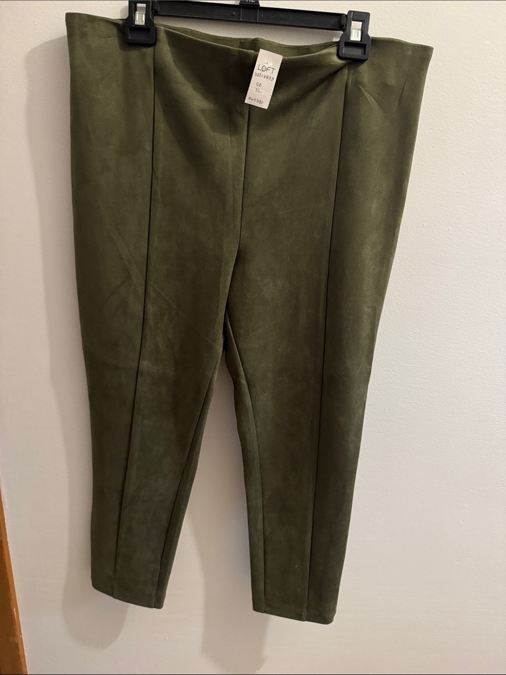 LOFT Olive Ponte Ankle Pants